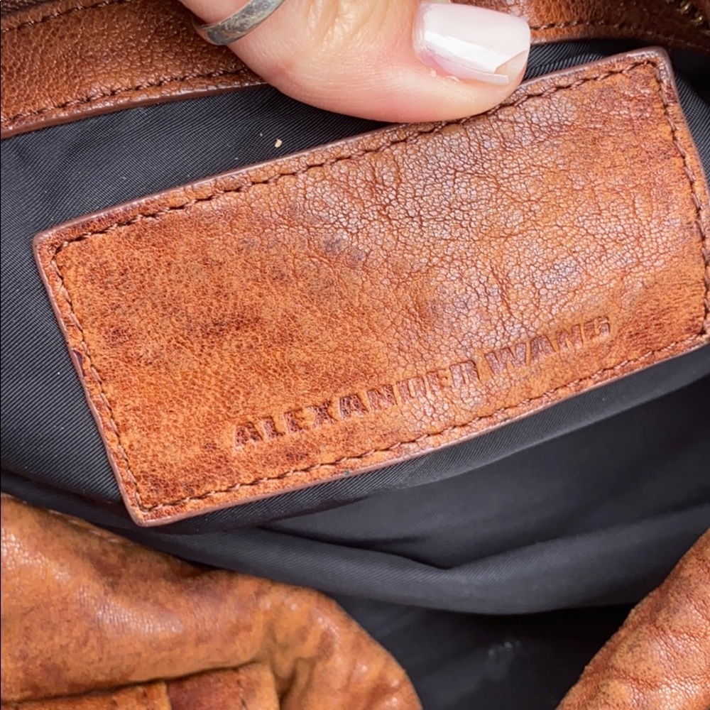 Alexander Wang Brown Studded Shoulder Leather Rocco Bag - Picture 4 of 5